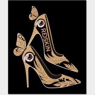 Butterfly High Heels Washington Redskins Posters and Art